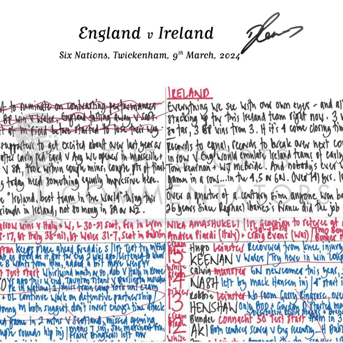 RUGBY UNION *Danny Care 100 Cap Limited Edition* England v Ireland Six Nations Twickenham London. March 9 2024. Nick