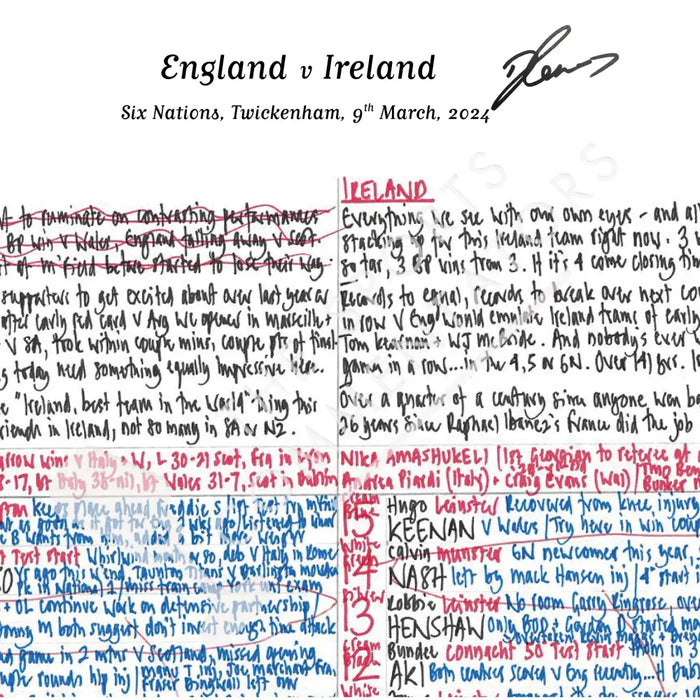 RUGBY UNION *Danny Care 100 Cap Limited Edition* England v Ireland Six Nations Twickenham London. March 9 2024. Nick