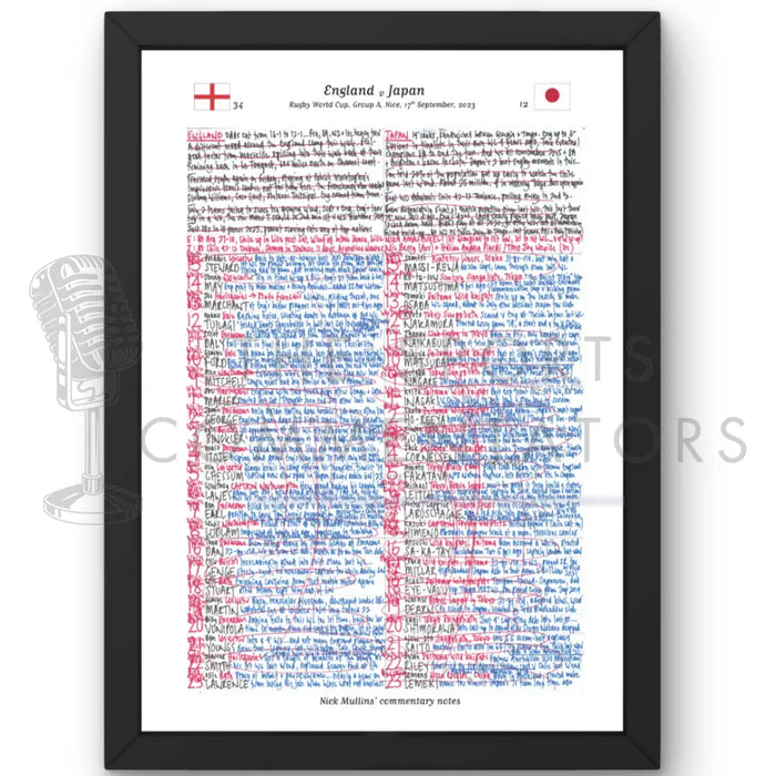 RUGBY UNION England v Japan Rugby World Cup Stade de Nice Nice. September 17 2023. Nick Mullins. Picture Frames