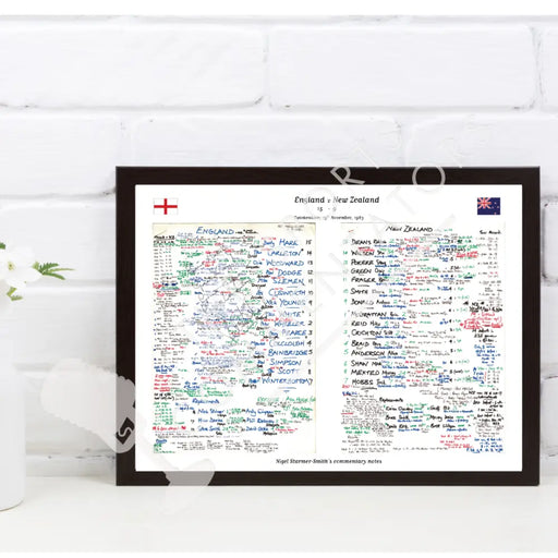 RUGBY UNION England v New Zealand Twickenham London. November 19 1983. Nigel Starmer-Smith. Picture Frames