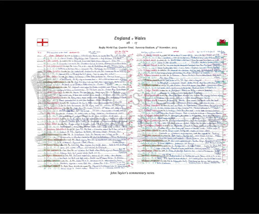 RUGBY UNION England v Wales Rugby World Cup Quarter Final Suncorp Stadium Brisbane November 9 2003. John Taylor.