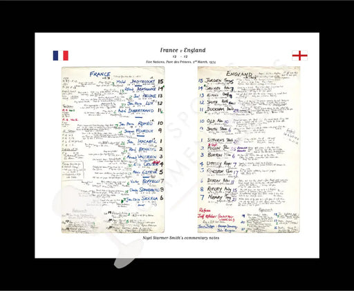 RUGBY UNION France v England Five Nations Parc Des Princes Paris. March 2 1974. Nigel Starmer-Smith.