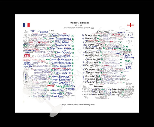 RUGBY UNION France v England Five Nations Parc des Princes. Paris March 5 1994. Nigel Starmer-Smith.