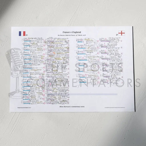 RUGBY UNION France v England Six Nations Stade de France 19 March 2016. Miles Harrison. A3 Print only Picture Frames