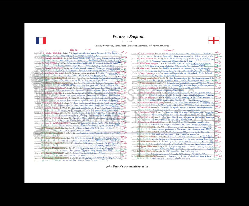RUGBY UNION France v England Rugby World Cup Semi-Final Stadium Australia Sydney. November 16 2003. John Taylor.