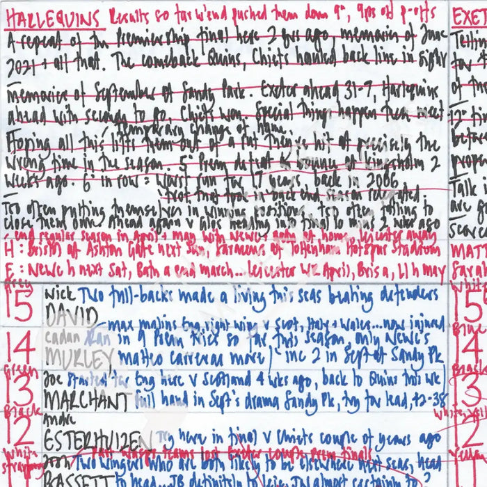 RUGBY UNION Harlequins v Exeter Gallagher Premiership Big Game 14 Twickenham London. March 4 2023. Nick Mullins.