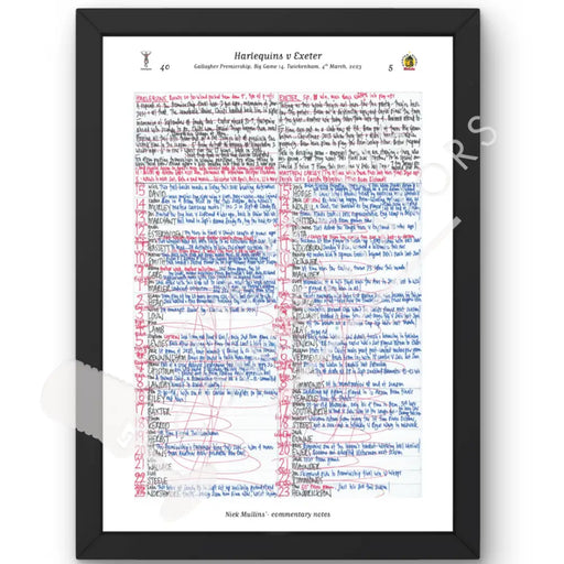 RUGBY UNION Harlequins v Exeter Gallagher Premiership Big Game 14 Twickenham London. March 4 2023. Nick Mullins. A3