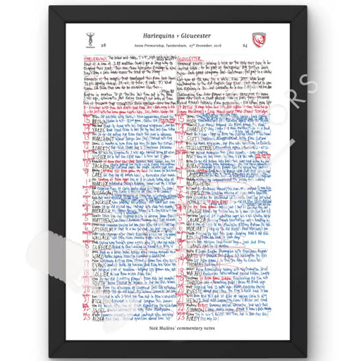 RUGBY UNION Harlequins v Gloucester Twickenham London. December 27 2016. Nick Mullins.