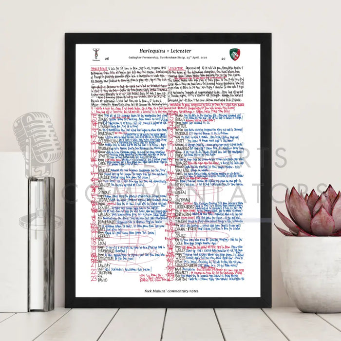 RUGBY UNION Harlequins v Leicester Gallagher Premiership Twickenham Stoop London. April 23 2022. Nick Mullins.