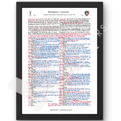 RUGBY UNION Harlequins v Leicester Gallagher Premiership Twickenham Stoop London. April 23 2022. Nick Mullins.