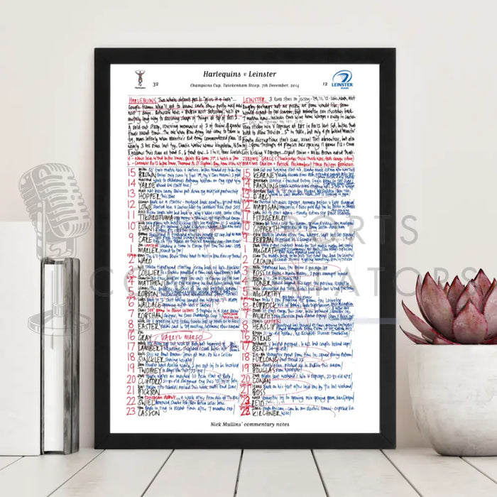 RUGBY UNION Harlequins v Leinster Twickenham Stoop London. December 7 2014. Nick Mullins.