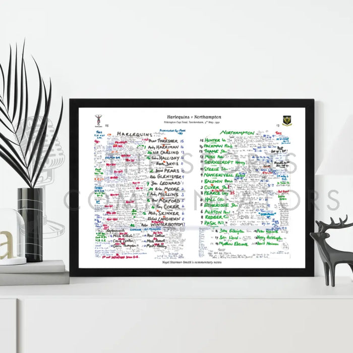 RUGBY UNION Harlequins v Northampton Pilkington Cup Final Twickenham London. May 4 1991. Nigel Starmer-Smith.