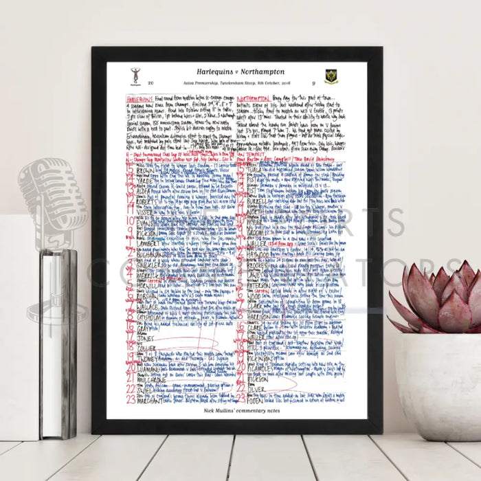 RUGBY UNION Harlequins v Northampton Twickenham Stoop London. October 8 2016. Nick Mullins.