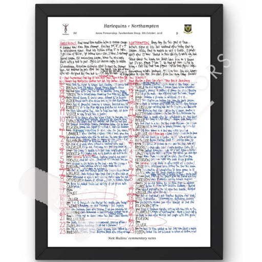 RUGBY UNION Harlequins v Northampton Twickenham Stoop London. October 8 2016. Nick Mullins.