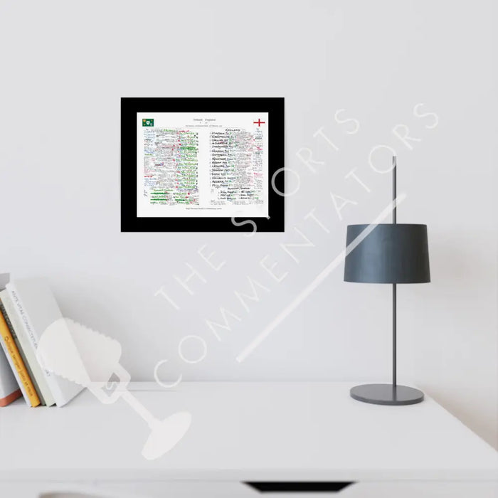 RUGBY UNION Ireland v England Five Nations Lansdowne Road Dublin. Febuary 15 1997. Nigel Starmer-Smith. A3 Framed Print