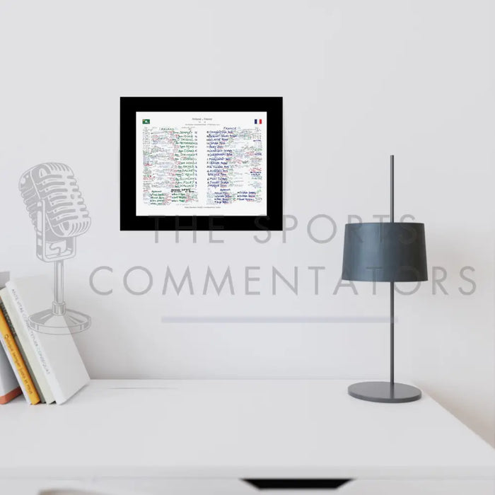 RUGBY UNION Ireland v France Six Nations Lansdowne Road Dublin. February 17 2001. Nigel Starmer-Smith. A3 Framed Print