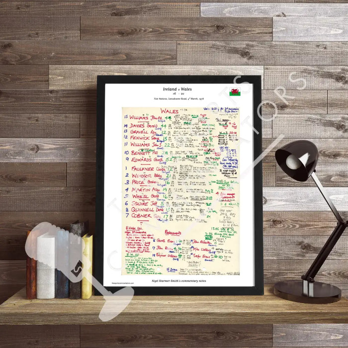 RUGBY UNION Ireland v Wales Five Nations Lansdowne Road March 4 1978. Nigel Starmer-Smith. Picture Frames