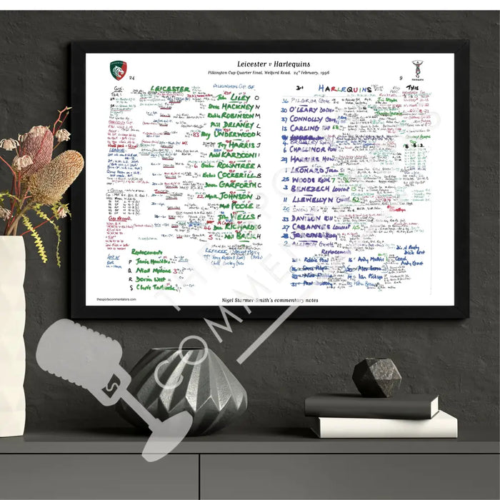 RUGBY UNION Leicester v Harlequins Pilkington Cup Quarter-Final Welford Road Leicester. February 24 1996. Nigel