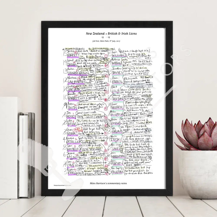 RUGBY UNION New Zealand v British and Irish Lions Third Test Eden Park. July 8 2017. Miles Harrison. Picture Frames