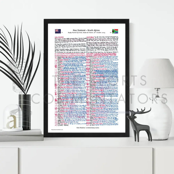 RUGBY UNION New Zealand v South Africa Rugby World Cup Final Stade de France Paris. October 28 2023. Nick Mullins.