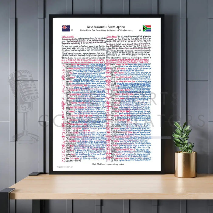 RUGBY UNION New Zealand v South Africa Rugby World Cup Final Stade de France Paris. October 28 2023. Nick Mullins.