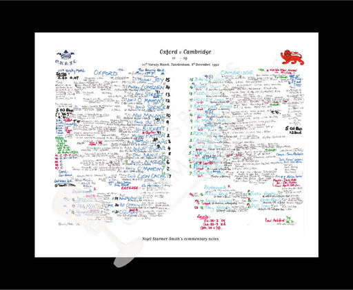 RUGBY UNION Oxford v Cambridge Varsity Match Twickenham London. 1992. Nigel Starmer-Smith.