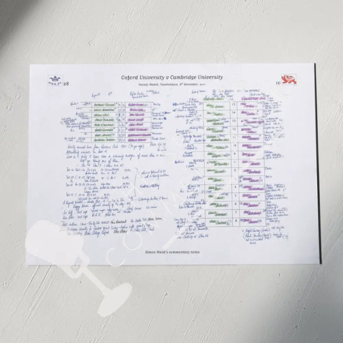 RUGBY UNION Oxford v Cambridge Varsity Match Twickenham London. December 8 2011. Simon Ward. A3 Print Only