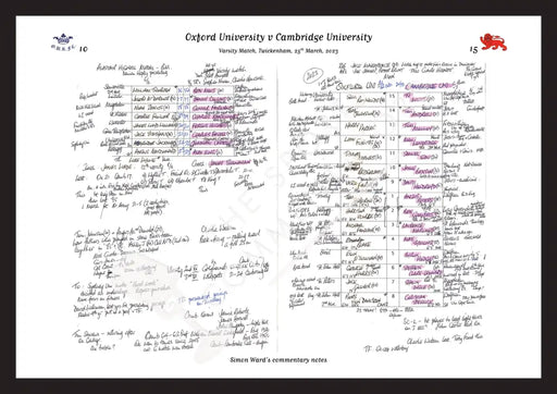 RUGBY UNION Oxford v Cambridge Varsity Match Twickenham London. March 25 2023. Simon Ward. A3 Framed Print Picture