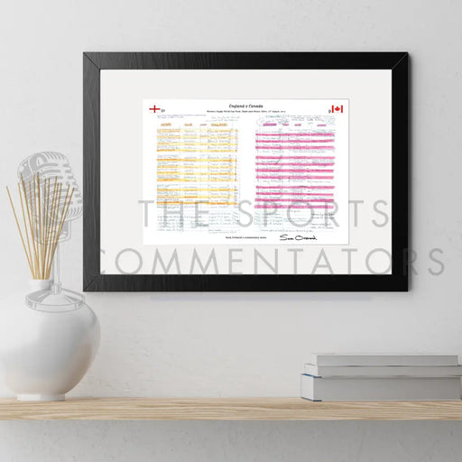 RUGBY UNION * Sara Orchard Limited Edition* England v Canada Women’s Rugby World Cup Final Stade Jean-Bouin Paris.