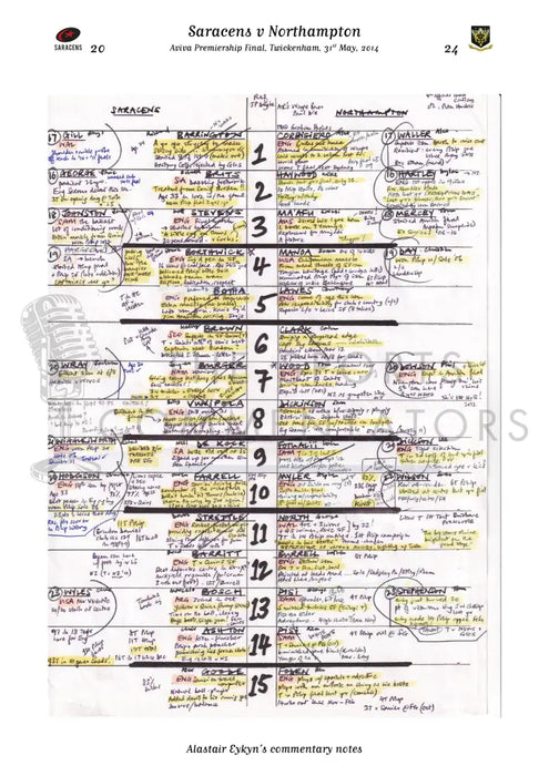 RUGBY UNION Saracens v Northampton Aviva Premiership Final Twickenham London. 31 May 2014. Alastair Eykyn. Picture