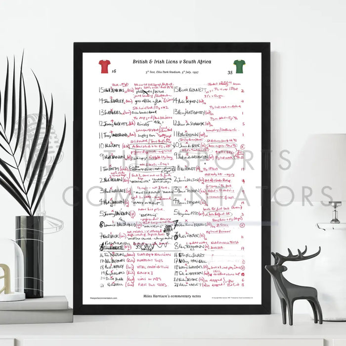 RUGBY UNION South Africa v British & Irish Lions Lions Tour 3rd Test Ellis Park Stadium Johannesburg. July 5 1997.