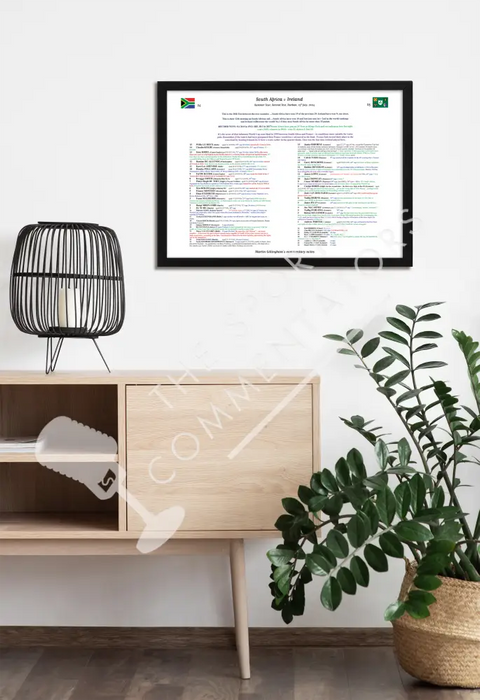 RUGBY UNION South Africa v Ireland Summer Tour Second Test Durban July 13 2024. Martin Gillingham Picture Frames