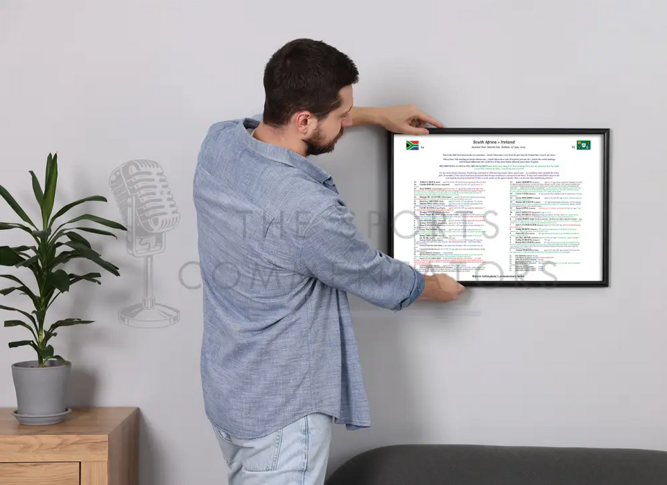 RUGBY UNION South Africa v Ireland Summer Tour Second Test Durban July 13 2024. Martin Gillingham Picture Frames