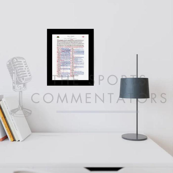 RUGBY UNION Wales v England Six Nations Principality Stadium Cardiff. February 27 2021. Nick Mullins. A3 Framed Print