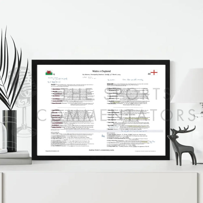 RUGBY UNION Wales v England Six Nations Principality Stadium. Cardiff. March 15 2025. Andrew Cotter.