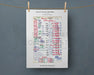 Tea Towel: British and Irish Lions v South Africa 4th Test Ellis Park 1974. Nigel Starmer- Smith Tea Towel