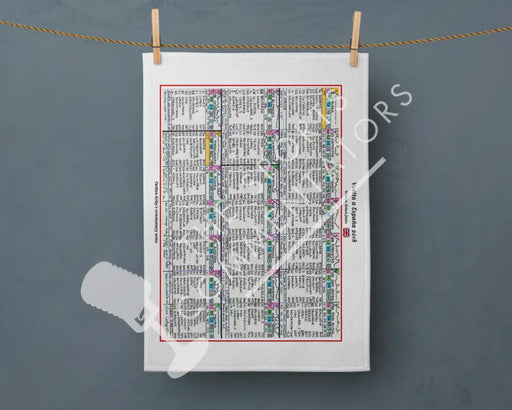 Tea Towel: Cycling. Vuelta a Espana 2018 won by Simon Yates. Carlton Kirby Tea Towel