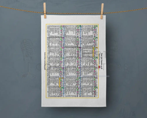 Tea Towel: Tour de France 2018. Geraint Thomas wins. Carlton Kirby Tea Towel
